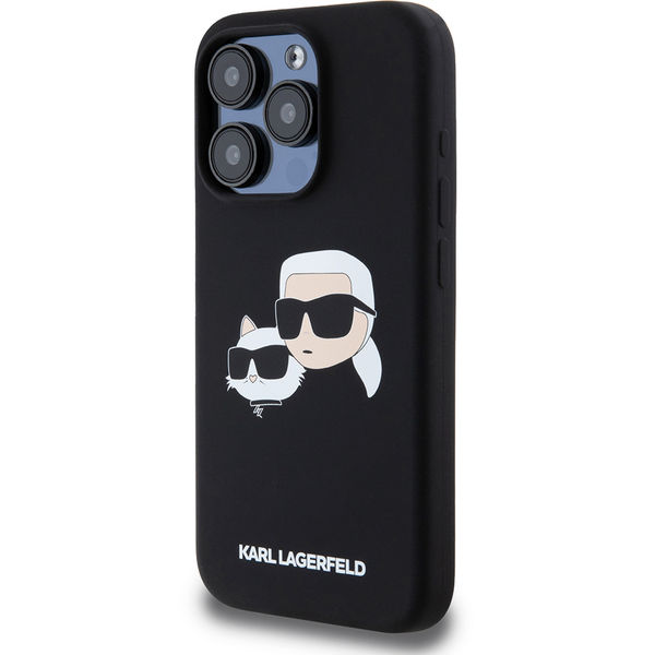 Karl Lagerfeld - Silicone MagSafe (KLHMP15LSKCHPPLK) - iPhone 15 Pro - Karl&Choupette Head