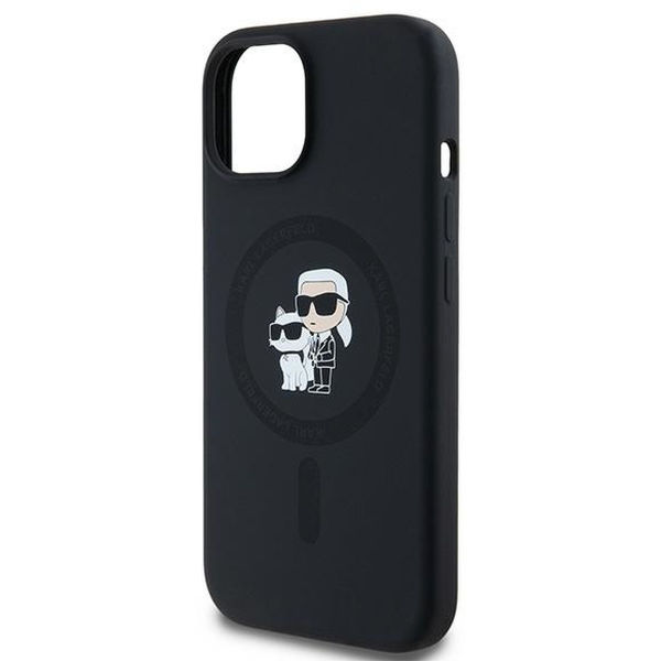 Karl Lagerfeld - Silicone MagSafe (KLHMP15MSCMKCRHK) - iPhone 15 Plus - Karl&Choupette