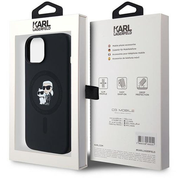 Karl Lagerfeld - Silicone MagSafe (KLHMP15MSCMKCRHK) - iPhone 15 Plus - Karl&Choupette