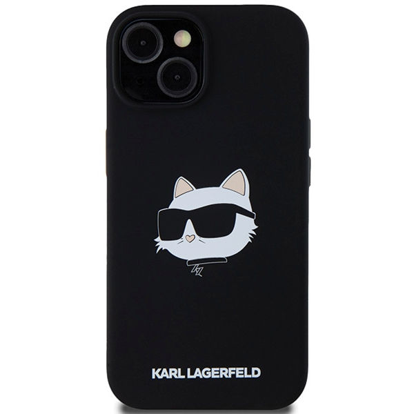 Karl Lagerfeld - Silicone MagSafe (KLHMP15MSCHPPLK) - iPhone 15 Plus - Choupette Head