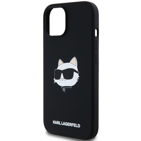 Karl Lagerfeld - Silicone MagSafe (KLHMP15MSCHPPLK) - iPhone 15 Plus - Choupette Head