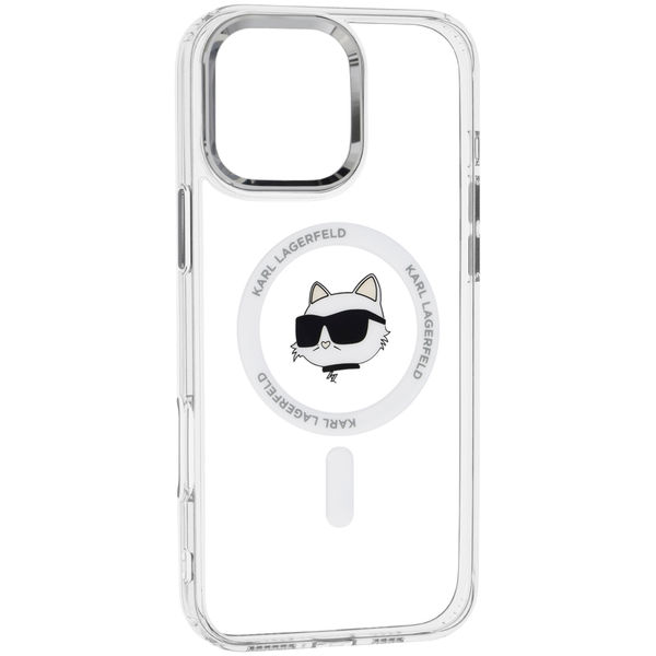 Karl Lagerfeld - IML MagSafe (KLHMP16LHLSCHH) - iPhone 16 Pro - White Metal Choupette`s Head