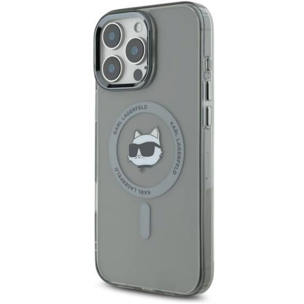 Karl Lagerfeld - IML MagSafe (KLHMP16LHLSCHK) - iPhone 16 Pro - Metal Choupette`s Head