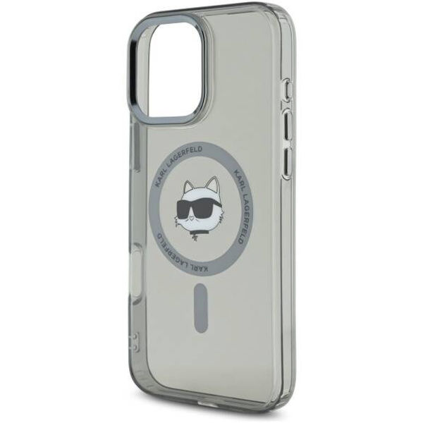 Karl Lagerfeld - IML MagSafe (KLHMP16LHLSCHK) - iPhone 16 Pro - Metal Choupette`s Head