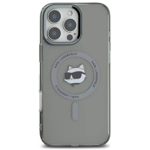 Karl Lagerfeld - IML MagSafe (KLHMP16LHLSCHK) - iPhone 16 Pro - Metal Choupette`s Head