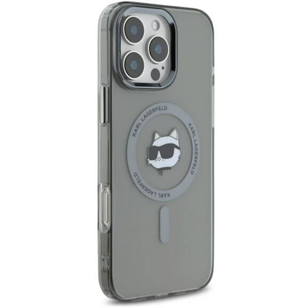 Karl Lagerfeld - IML MagSafe (KLHMP16LHLSCHK) - iPhone 16 Pro - Metal Choupette`s Head