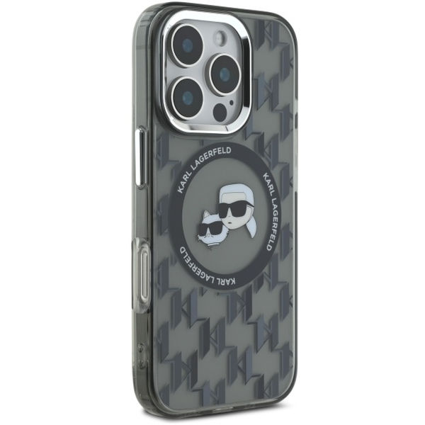 Karl Lagerfeld - IML MagSafe (KLHMP16LHMCKMHK) - iPhone 16 Pro - Monogram Karl&Choupette Head