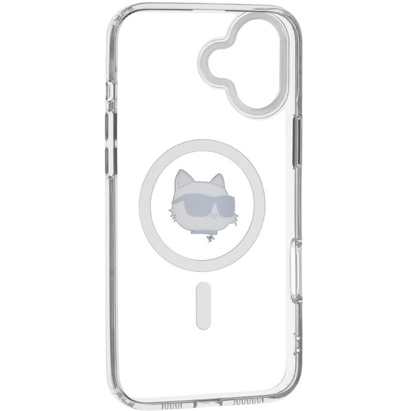 Karl Lagerfeld - IML MagSafe (KLHMP16MHLSCHH) - iPhone 16 Plus - White Metal Choupette`s Head