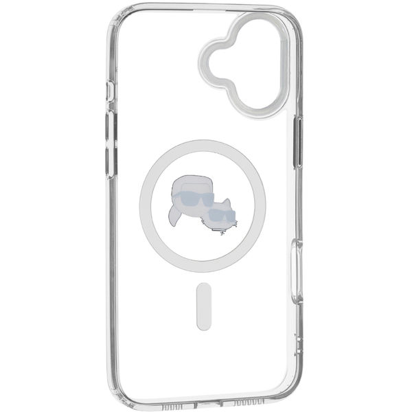 Karl Lagerfeld - IML MagSafe (KLHMP16MHLSKCH) - iPhone 16 Plus - White Metal Karl&Choupette Head