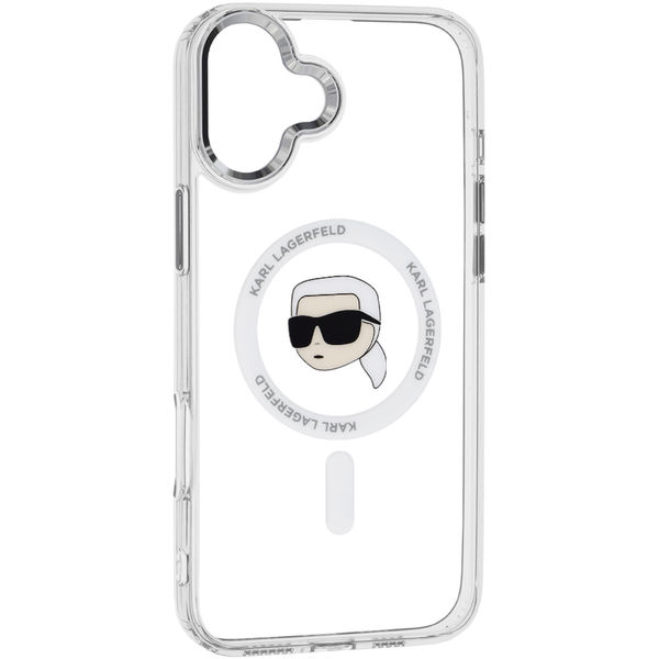 Karl Lagerfeld - IML MagSafe (KLHMP16MHLSKIH) - iPhone 16 Plus - White Karl`s Head