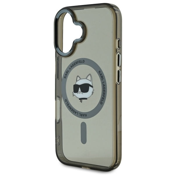 Karl Lagerfeld - IML MagSafe (KLHMP16MHLSCHK) - iPhone 16 Plus - Metal Choupette`s Head