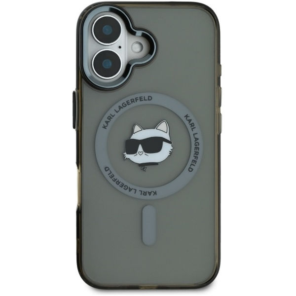 Karl Lagerfeld - IML MagSafe (KLHMP16MHLSCHK) - iPhone 16 Plus - Metal Choupette`s Head