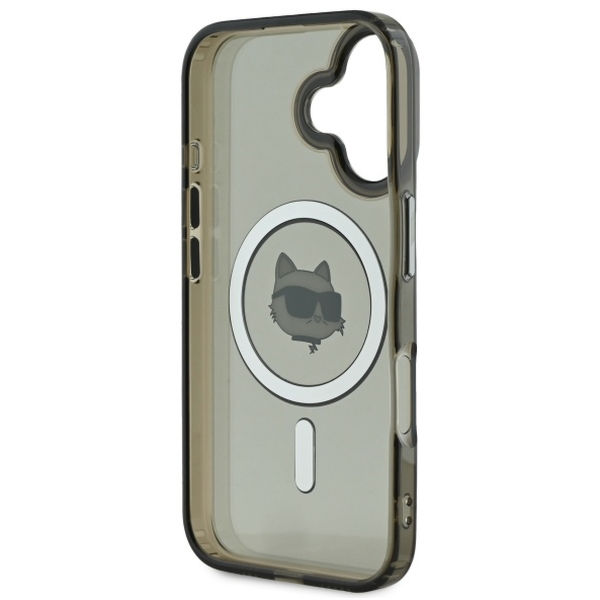 Karl Lagerfeld - IML MagSafe (KLHMP16MHLSCHK) - iPhone 16 Plus - Metal Choupette`s Head