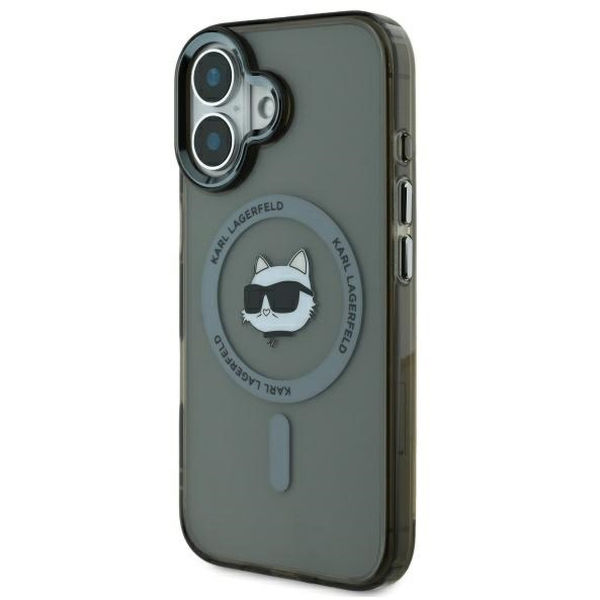 Karl Lagerfeld - IML MagSafe (KLHMP16MHLSCHK) - iPhone 16 Plus - Metal Choupette`s Head
