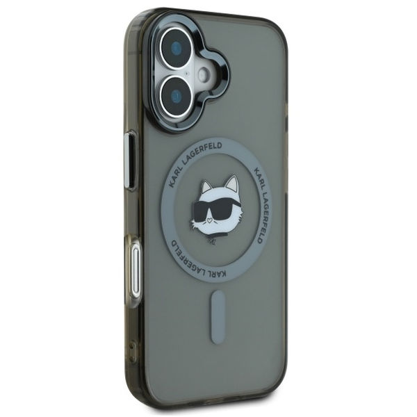Karl Lagerfeld - IML MagSafe (KLHMP16MHLSCHK) - iPhone 16 Plus - Metal Choupette`s Head