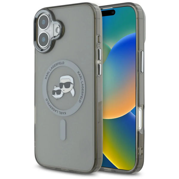 Karl Lagerfeld - IML MagSafe (KLHMP16MHLSKCK) - iPhone 16 Plus - Metal Karl&Choupette Head