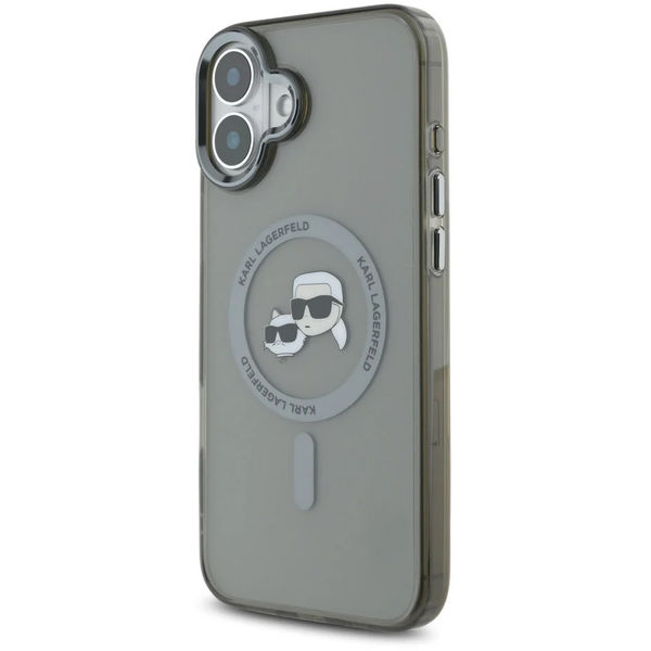 Karl Lagerfeld - IML MagSafe (KLHMP16MHLSKCK) - iPhone 16 Plus - Metal Karl&Choupette Head