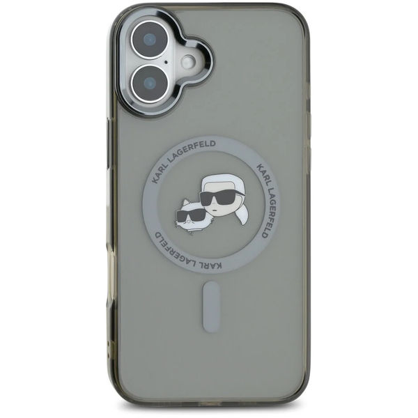 Karl Lagerfeld - IML MagSafe (KLHMP16MHLSKCK) - iPhone 16 Plus - Metal Karl&Choupette Head