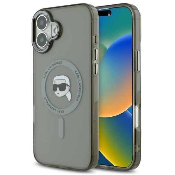 Karl Lagerfeld - IML MagSafe (KLHMP16MHLSKIK) - iPhone 16 Plus - Karl`s Head