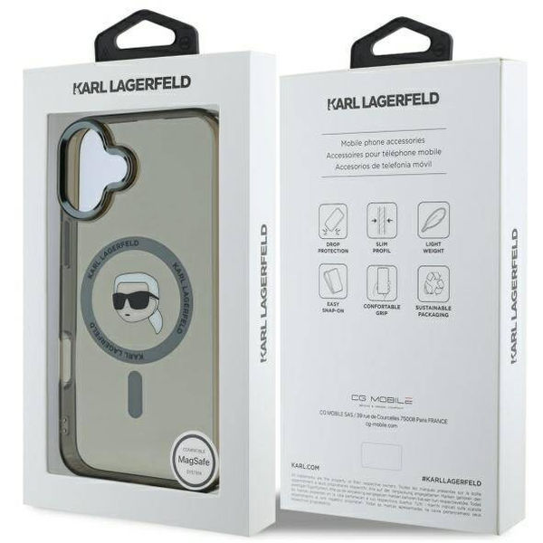 Karl Lagerfeld - IML MagSafe (KLHMP16MHLSKIK) - iPhone 16 Plus - Karl`s Head