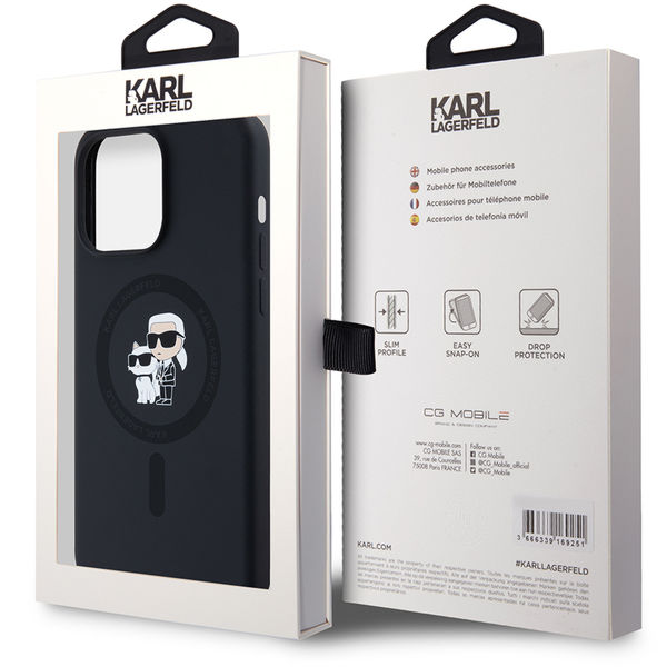 Karl Lagerfeld - Silicone Ring MagSafe (KLHMP15XSCMKCRHK) - iPhone 15 Pro Max - Karl&Choupette