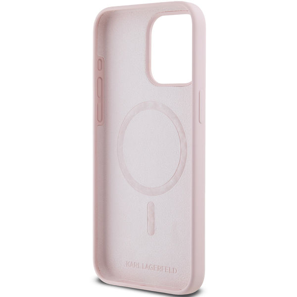 Karl Lagerfeld - Silicone Ring MagSafe (KLHMP15XSCMKCRHP) - iPhone 15 Pro Max - Pink Karl&Choupette