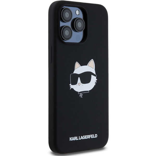 Karl Lagerfeld - Silicone MagSafe (KLHMP15XSCHPPLK) - iPhone 15 Pro Max - Choupette Head