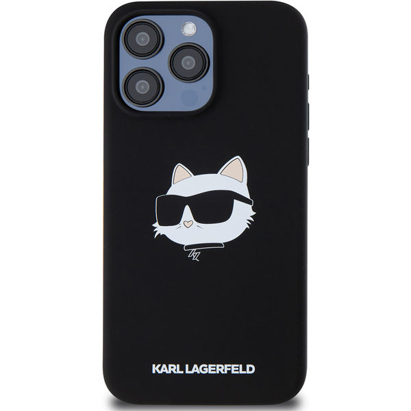Karl Lagerfeld - Silicone MagSafe (KLHMP15XSCHPPLK) - iPhone 15 Pro Max - Choupette Head