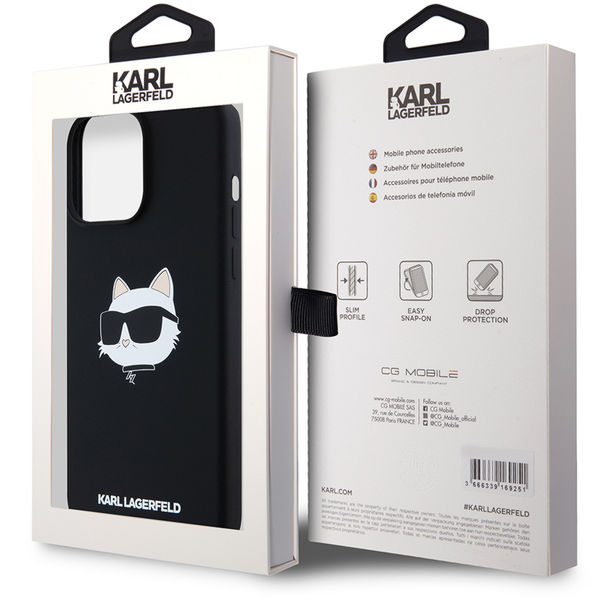Karl Lagerfeld - Silicone MagSafe (KLHMP15XSCHPPLK) - iPhone 15 Pro Max - Choupette Head