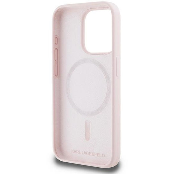 Karl Lagerfeld - Silicone MagSafe (KLHMP15XSKCHPPLP) - iPhone 15 Pro Max - Pink Karl&Choupette