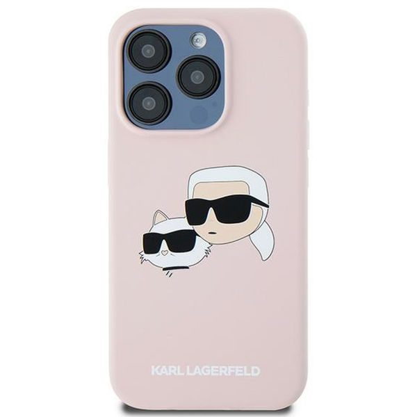 Karl Lagerfeld - Silicone MagSafe (KLHMP15XSKCHPPLP) - iPhone 15 Pro Max - Pink Karl&Choupette