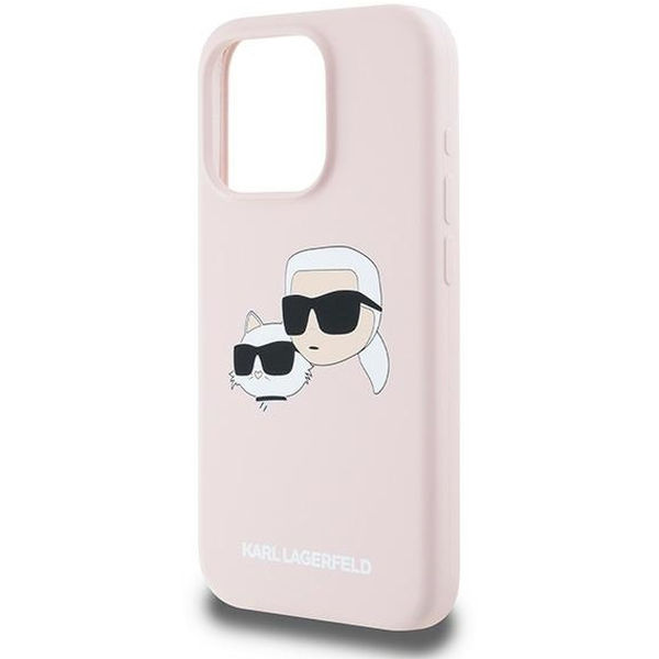 Karl Lagerfeld - Silicone MagSafe (KLHMP15XSKCHPPLP) - iPhone 15 Pro Max - Pink Karl&Choupette
