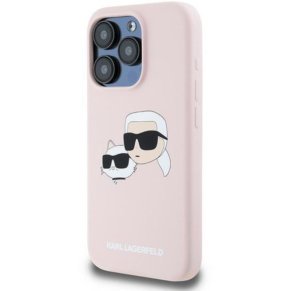 Karl Lagerfeld - Silicone MagSafe (KLHMP15XSKCHPPLP) - iPhone 15 Pro Max - Pink Karl&Choupette