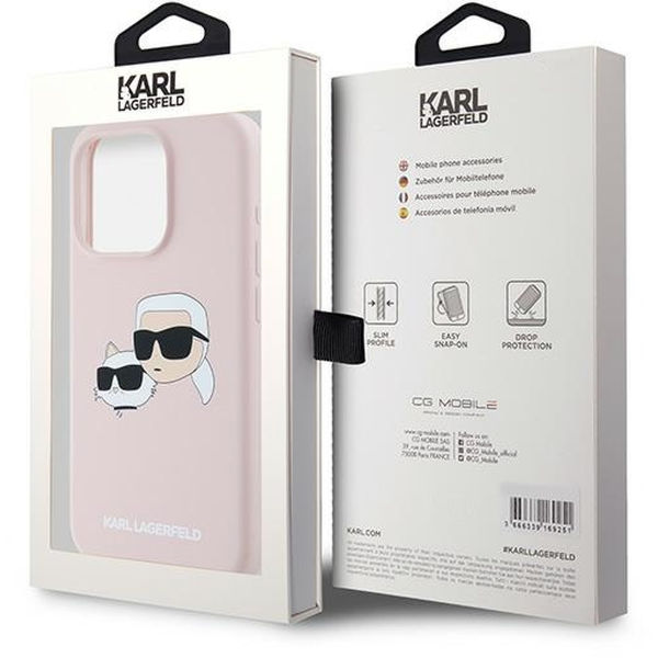 Karl Lagerfeld - Silicone MagSafe (KLHMP15XSKCHPPLP) - iPhone 15 Pro Max - Pink Karl&Choupette