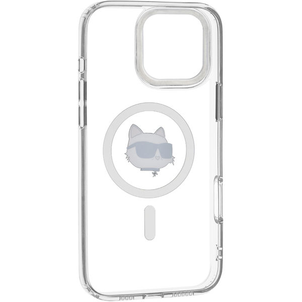 Karl Lagerfeld - IML MagSafe (KLHMP16XHLSCHH) - iPhone 16 Pro Max - White Metal Choupette`s Head