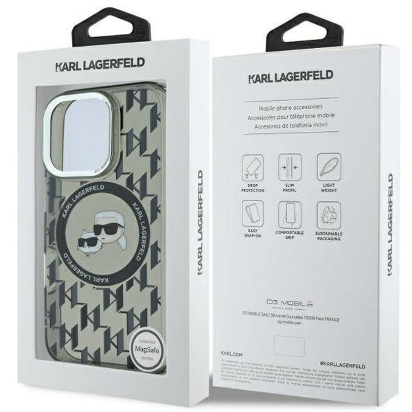 Karl Lagerfeld - IML MagSafe (KLHMP16XHMCKMHK) - iPhone 16 Pro Max - Monogram Karl&Choupette Head