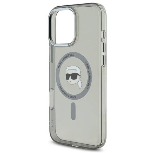 Karl Lagerfeld - IML MagSafe (KLHMP16XHLSKIK) - iPhone 16 Pro Max - Metal Karl`s Head