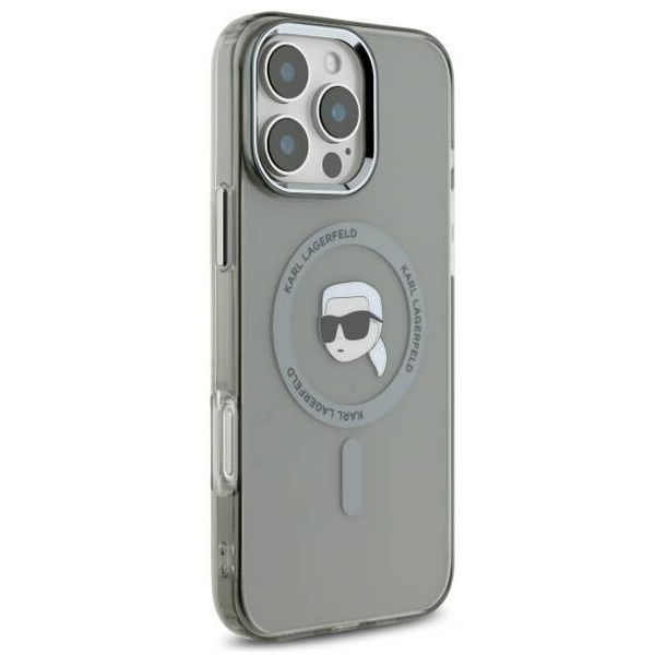 Karl Lagerfeld - IML MagSafe (KLHMP16XHLSKIK) - iPhone 16 Pro Max - Metal Karl`s Head