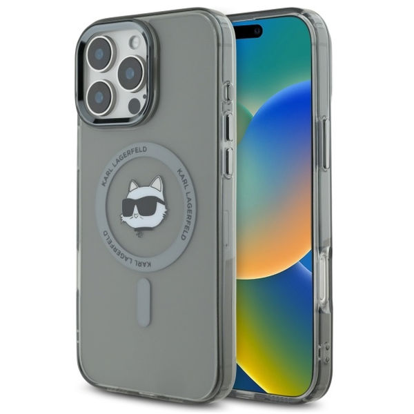 Karl Lagerfeld - IML MagSafe (KLHMP16XHLSCHK) - iPhone 16 Pro Max - Metal Choupette`s Head