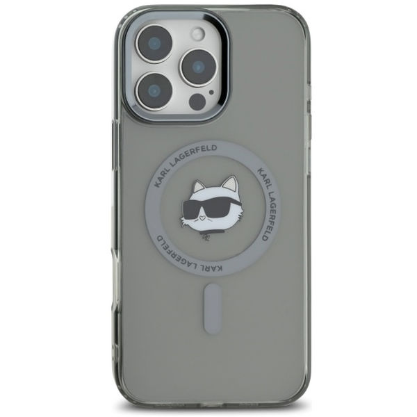 Karl Lagerfeld - IML MagSafe (KLHMP16XHLSCHK) - iPhone 16 Pro Max - Metal Choupette`s Head
