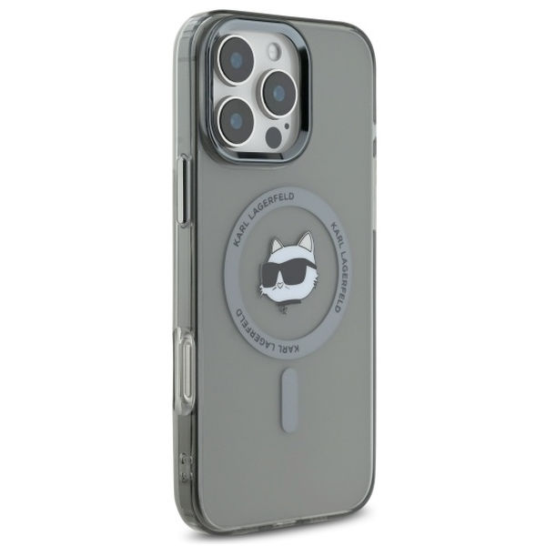 Karl Lagerfeld - IML MagSafe (KLHMP16XHLSCHK) - iPhone 16 Pro Max - Metal Choupette`s Head