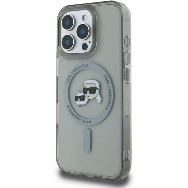 Karl Lagerfeld - IML MagSafe (KLHMP16XHLSKCK) - iPhone 16 Pro Max - Metal Karl&Choupette Head