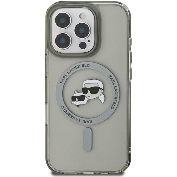 Karl Lagerfeld - IML MagSafe (KLHMP16XHLSKCK) - iPhone 16 Pro Max - Metal Karl&Choupette Head