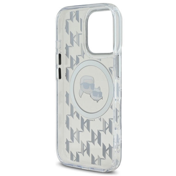 Karl Lagerfeld - IML MagSafe (KLHMP16XHMCKMHT) - iPhone 16 Pro Max - Transparent Monogram Karl&Choupette Head