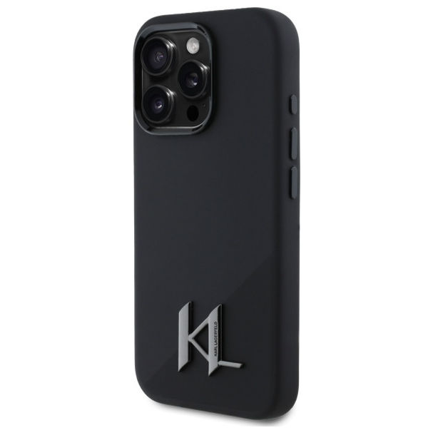 Karl Lagerfeld - Silicone MagSafe (KLHMP16LSCMKMPCK) - iPhone 16 Pro - Shadow Metal Initial