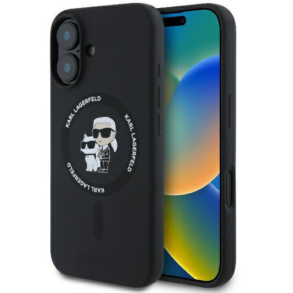 Karl Lagerfeld - Silicone Ring MagSafe (KLHMP16MSCMKCRHK) - iPhone 16 Plus - Karl&Choupette