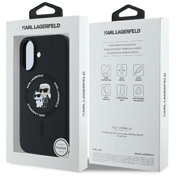 Karl Lagerfeld - Silicone Ring MagSafe (KLHMP16MSCMKCRHK) - iPhone 16 Plus - Karl&Choupette