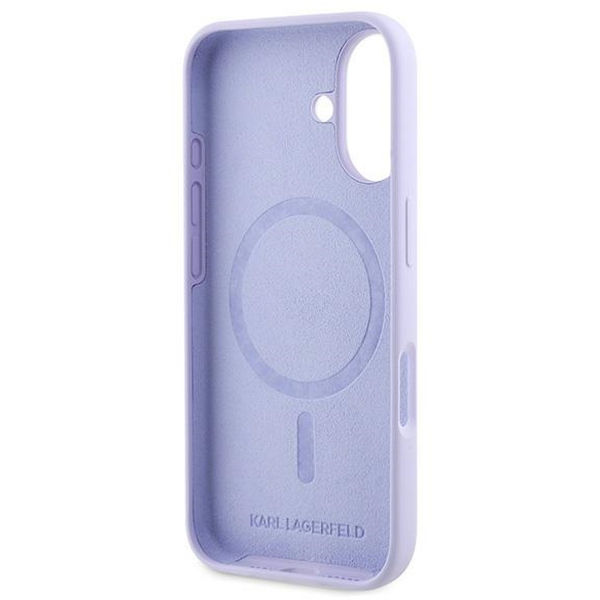 Karl Lagerfeld - Silicone MagSafe (KLHMP16SSCMKCRHU) - iPhone 16 - Purple Karl&Choupette