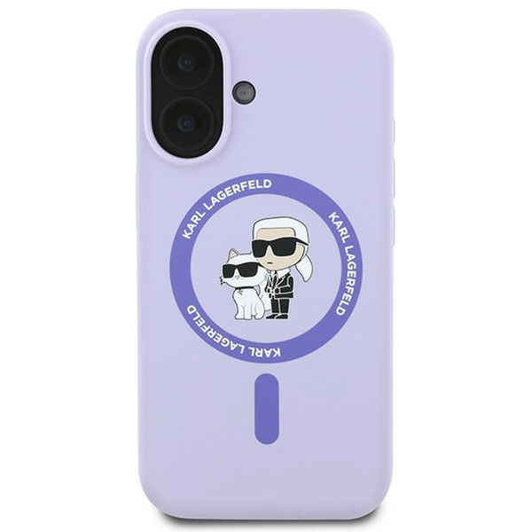 Karl Lagerfeld - Silicone MagSafe (KLHMP16SSCMKCRHU) - iPhone 16 - Purple Karl&Choupette