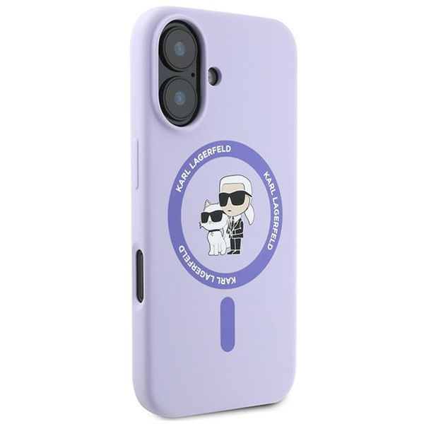 Karl Lagerfeld - Silicone MagSafe (KLHMP16SSCMKCRHU) - iPhone 16 - Purple Karl&Choupette